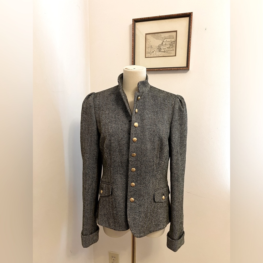 Champs  Ralph Lauren military style houndstooth blazer